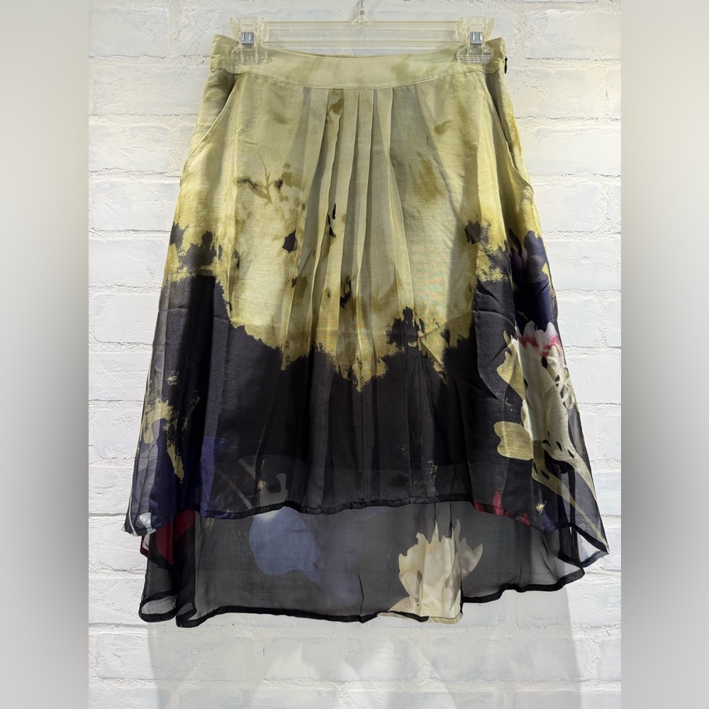 Chic Floral Layered Midi Skirt